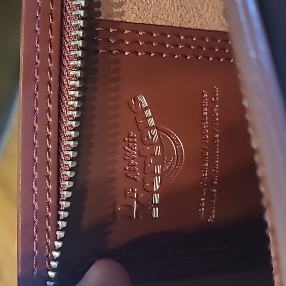 Dr. Martens Burgundy Leather Clutch with Tassel Detail - Picture 4 of 5